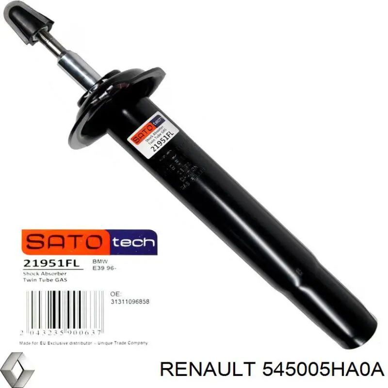 Wahacz zawieszenia przedniego dolny prawy Renault (RVI) 545005HA0A cena, od 69,37 USD