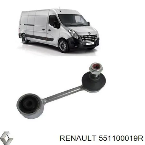 Do koszyka 551100019R Renault (RVI) Łącznik stabilizatora tylnego