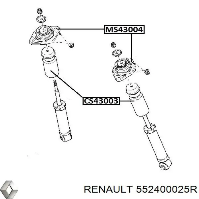 Poduszka amortyzatora tylnego Renault Latitude sedana (L7) (2011 - 2026) cena, od 24,59 USD