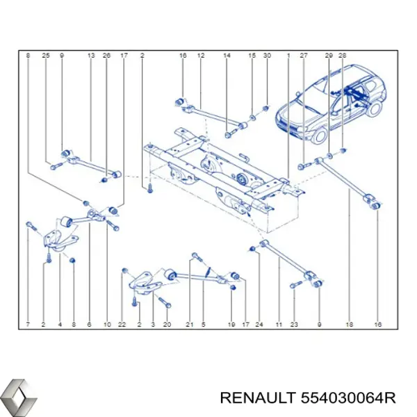 Korpus osi tylnej Renault DUSTER II SUV (HM) (2017 - 2026) cena, od 195,77 USD