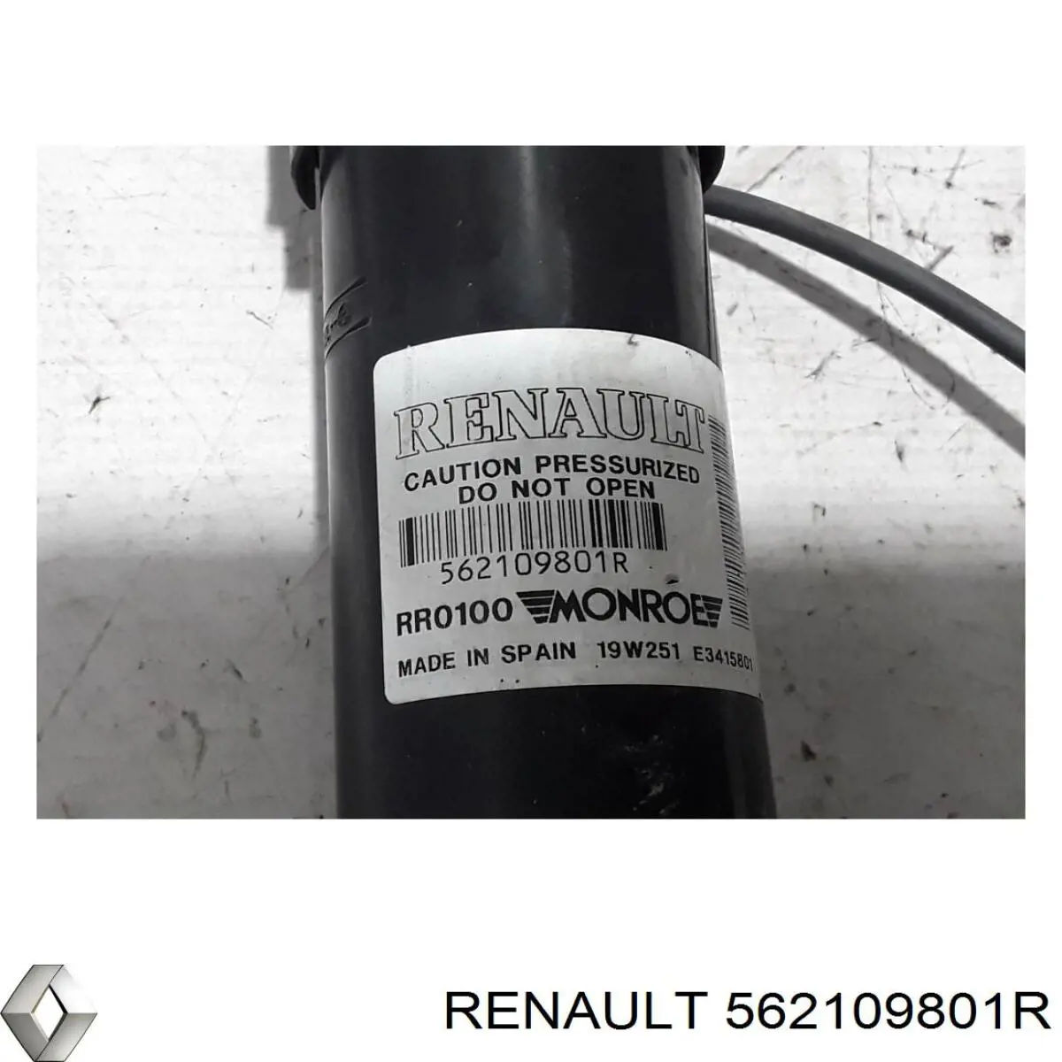 Do koszyka 562109592R Renault (RVI) Amortyzator tylny prawy