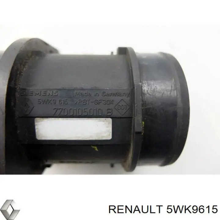 Do koszyka 5WK9615 Renault (RVI) Czujnik przepływu powietrza, przepływomierz powietrza M.A.F.