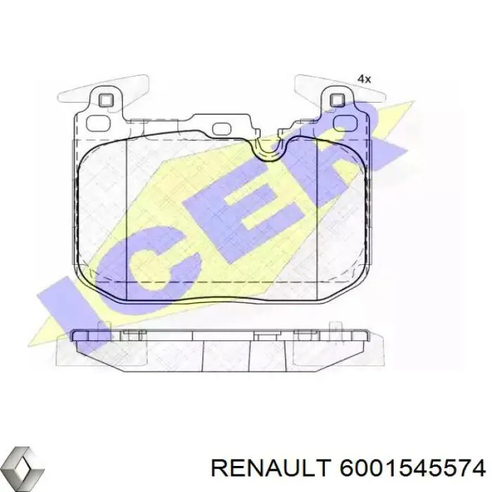 6001545574 Renault (RVI) Zacisk hamulcowy przedni prawy
