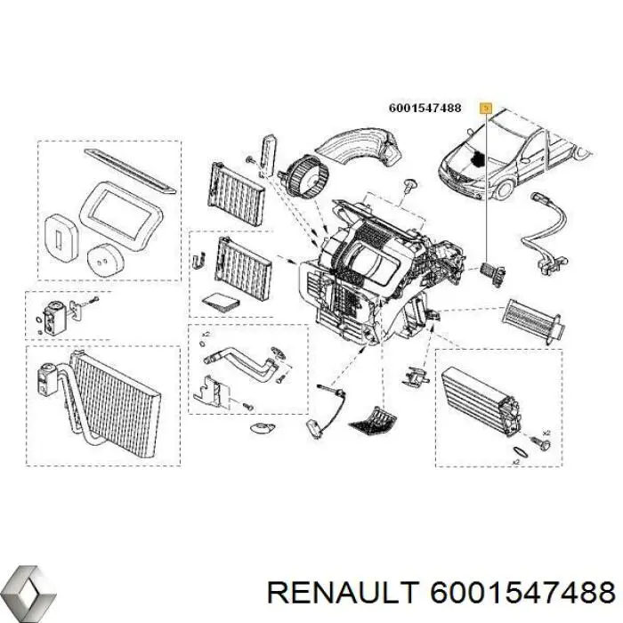 Rezystor wentylatora nagrzewnicy (ogrzewacza kabiny) Renault (RVI) 6001547488 cena, od 17,71 USD