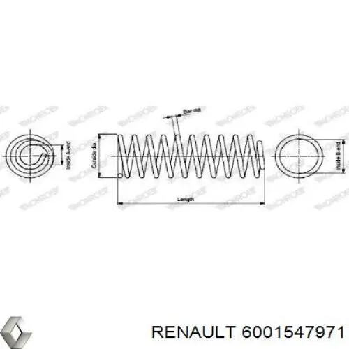 6001547971 Renault (RVI) Sprężyna tylna