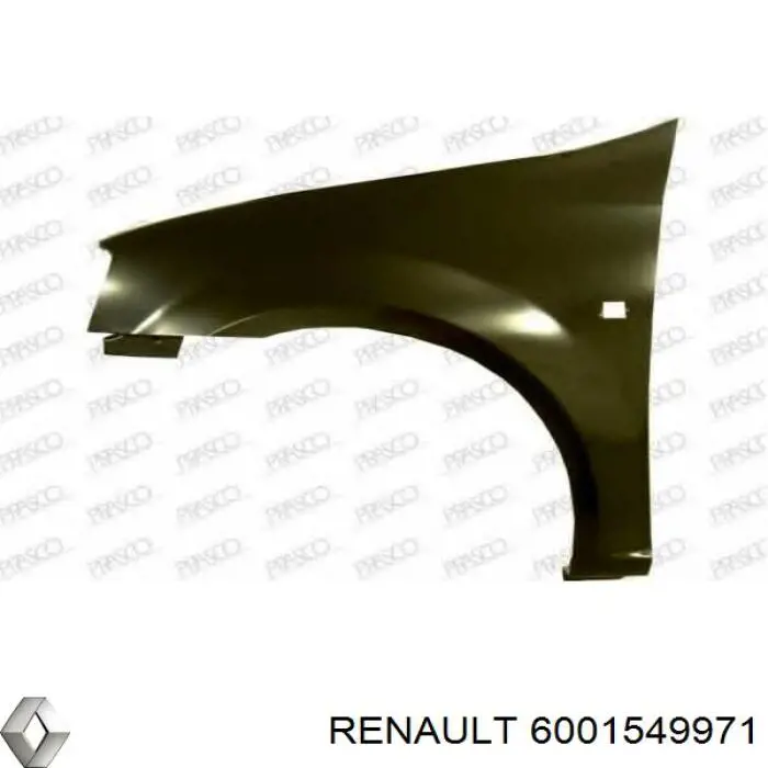 Błotnik przedni lewy Renault (RVI) 6001549971