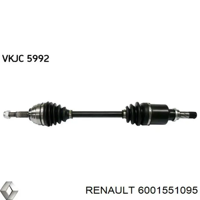 6001551095 Renault (RVI) półoś napędowa przednia lewa