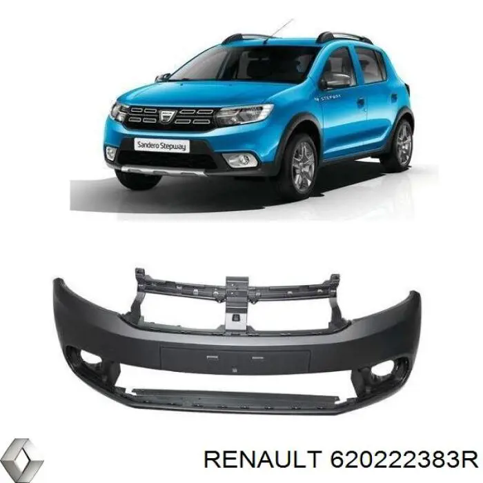Do koszyka 620222383R Renault (RVI) Zderzak przedni