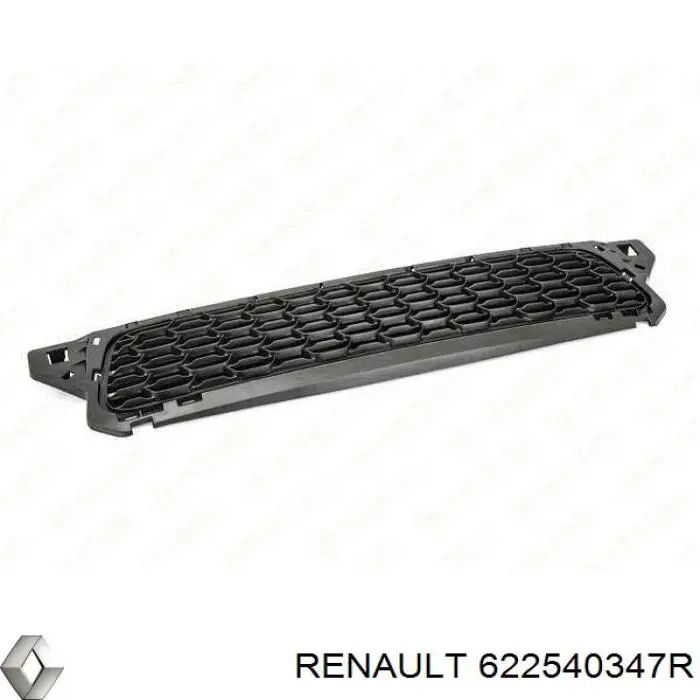 Do koszyka 622540347R Renault (RVI) Kratka zderzaka przedniego środkowa