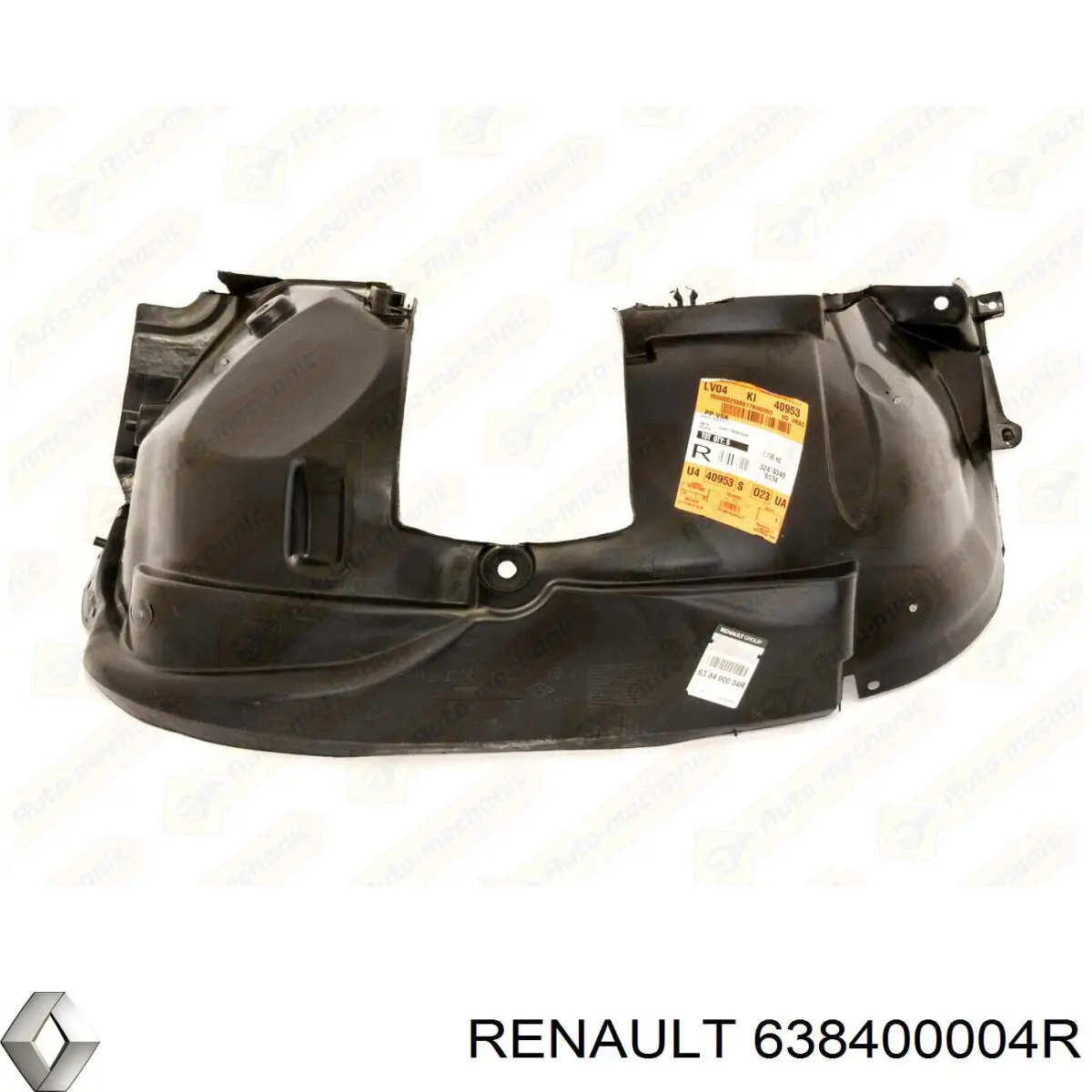 Do koszyka 638400004R Renault (RVI) Nadkole błotnika przedniego prawe