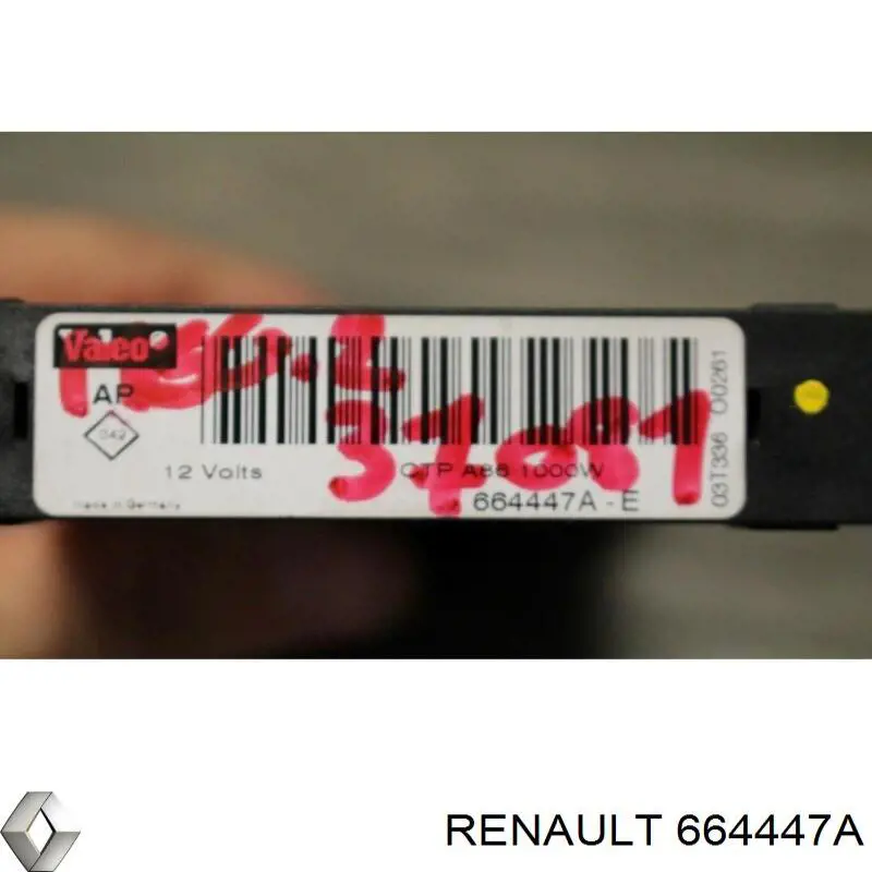 Do koszyka 664447A Renault (RVI) Podgrzewacz elektryczny powietrza układu ogrzewania salonu