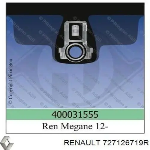 Szyba przednia do Renault Fluence  B3