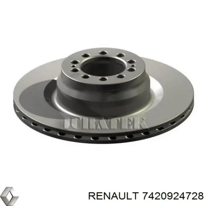 Tarcza hamulcowa przednia 7420924728 Renault (RVI)