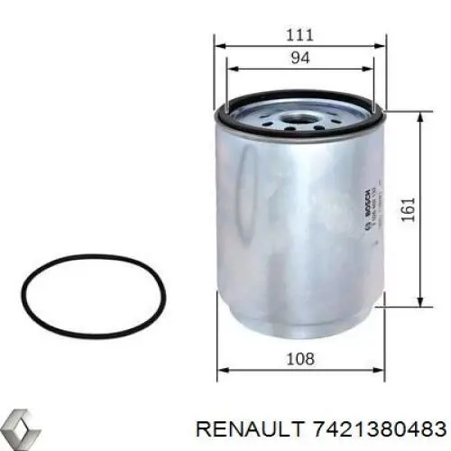 Do koszyka 7421380483 Renault (RVI) Filtr paliwa