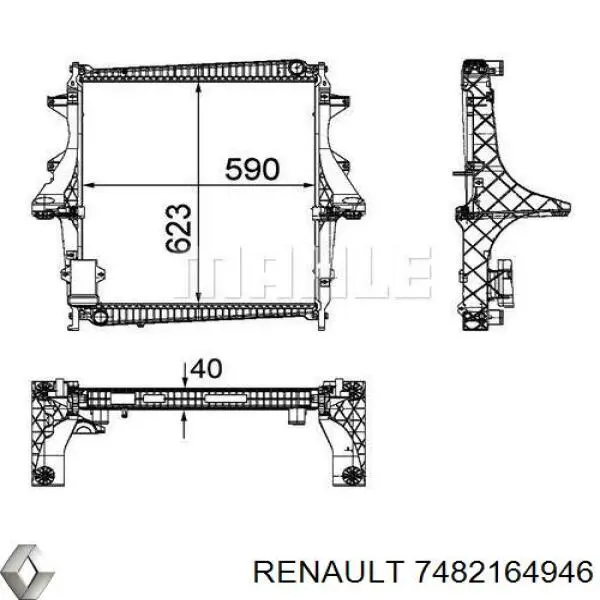 Do koszyka 7482164946 Renault (RVI) Chłodnica silnika