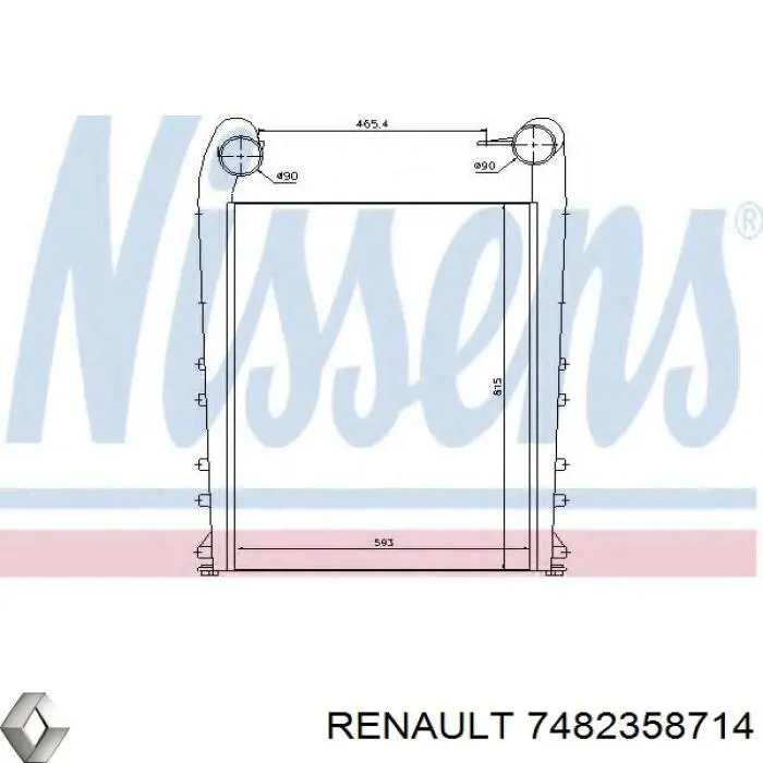 Do koszyka 7482358714 Renault (RVI) Chłodnica intercoolera