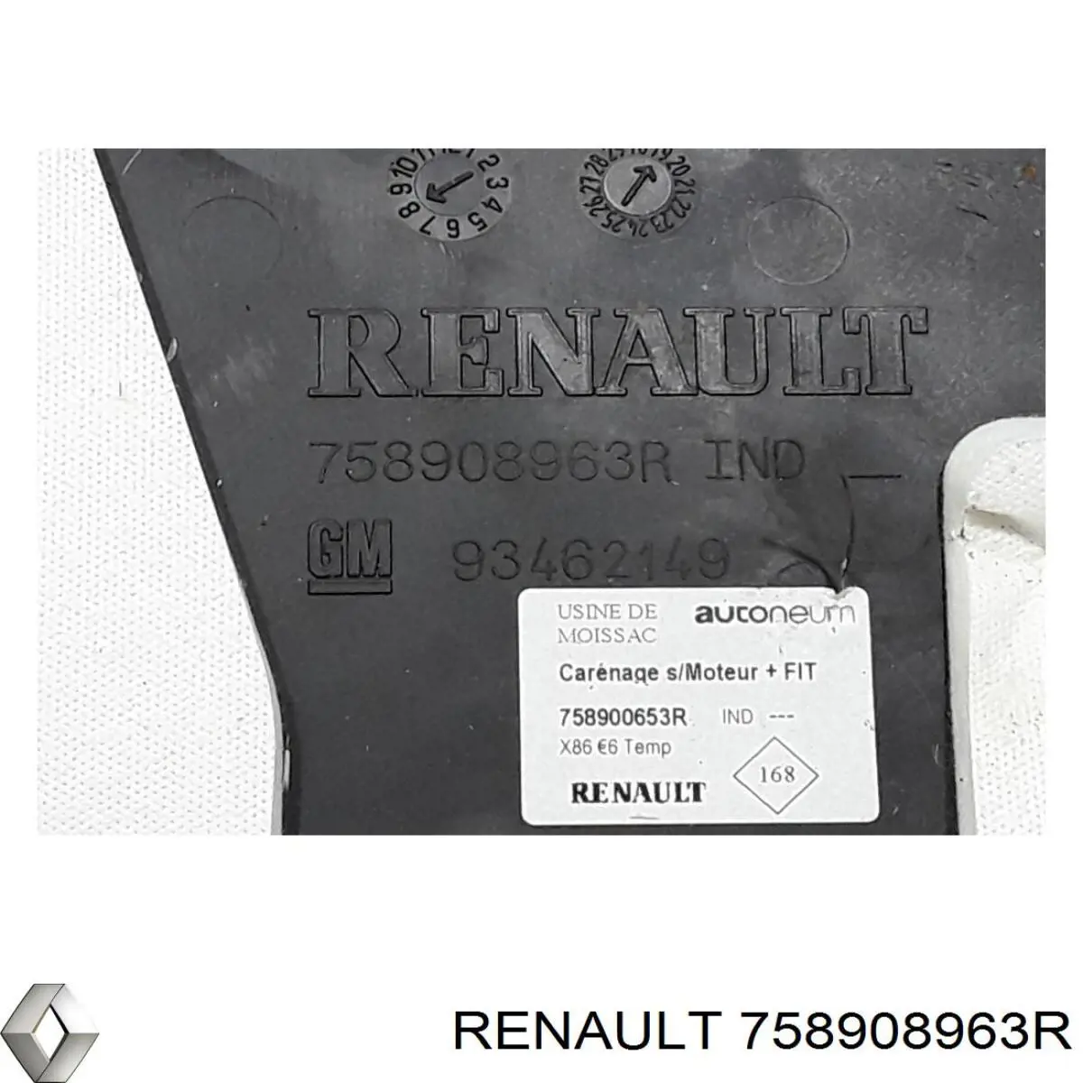 758908963R Renault (RVI) Osłona silnika, miski (przedziału silnika)
