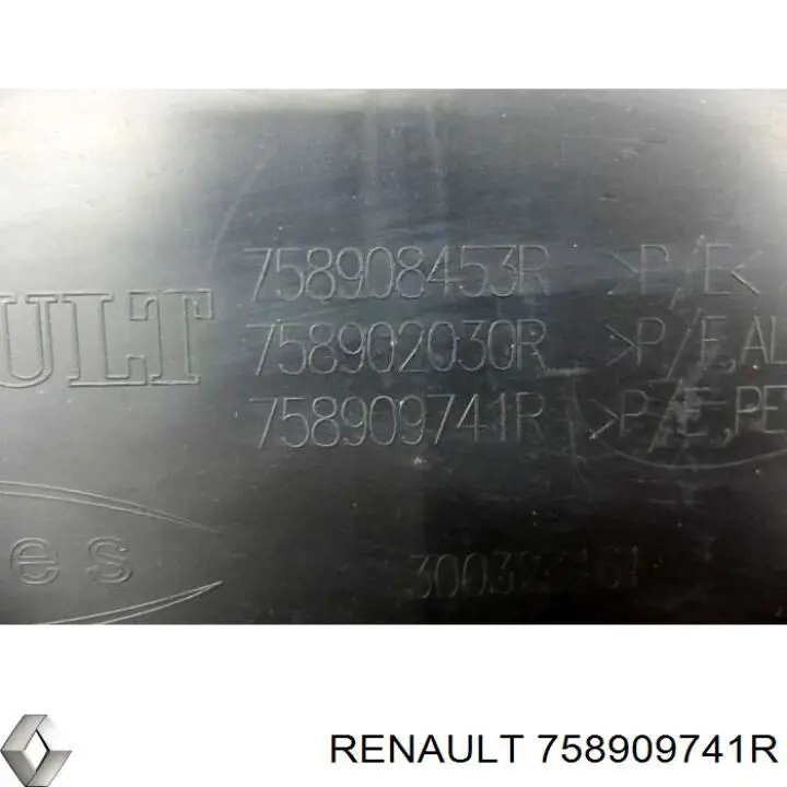 Do koszyka 758908453R Renault (RVI) Osłona silnika przednia