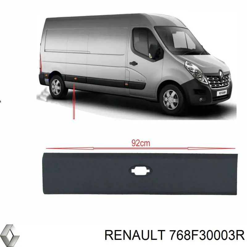 Do koszyka 768F30003R Renault (RVI) Nakładka błotnika tylnego prawego