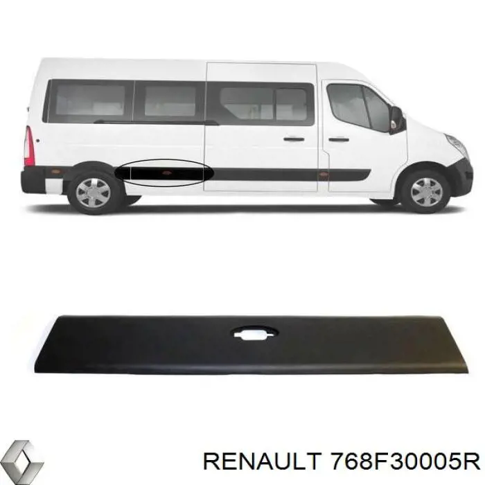 768F30005R Renault (RVI) Listwa ochronna błotnika tylnego prawego