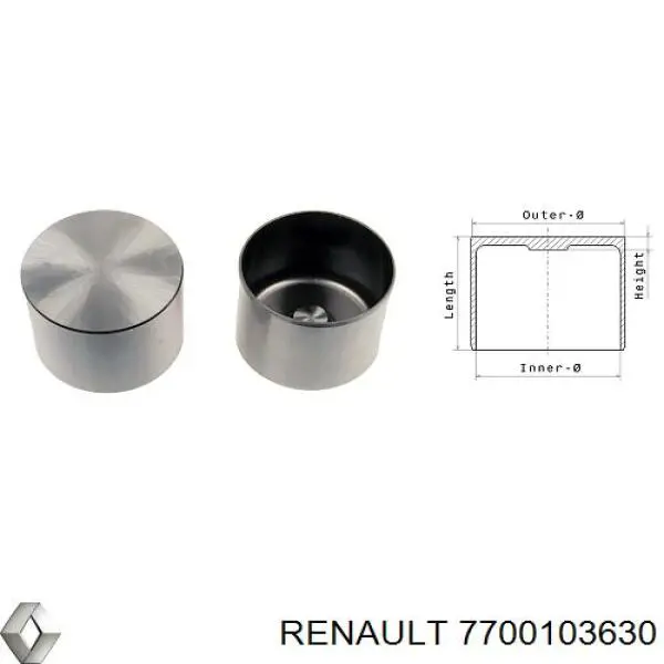 7700103630 Renault (RVI) kompensator hydrauliczny (popychacz hydrauliczny, popychacz zaworu)