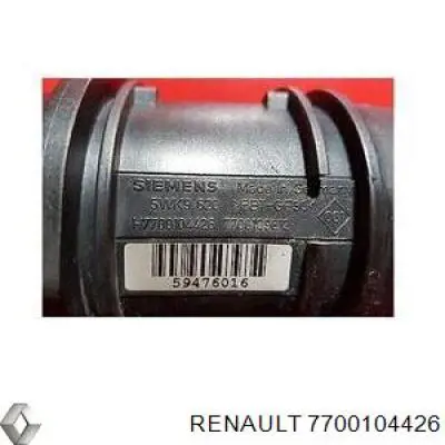 Czujnik przepływu powietrza, przepływomierz powietrza M.A.F. 7700104426 Renault (RVI)