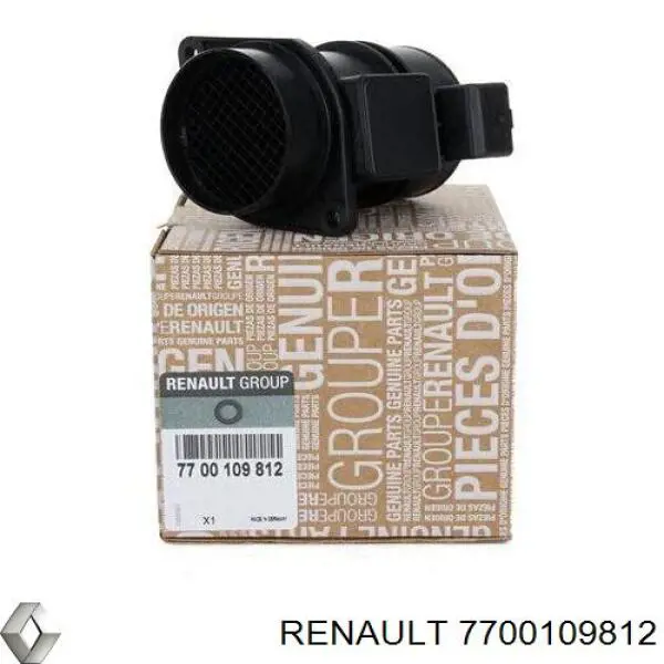 Do koszyka 7700109812 Renault (RVI) Czujnik przepływu powietrza, przepływomierz powietrza M.A.F.