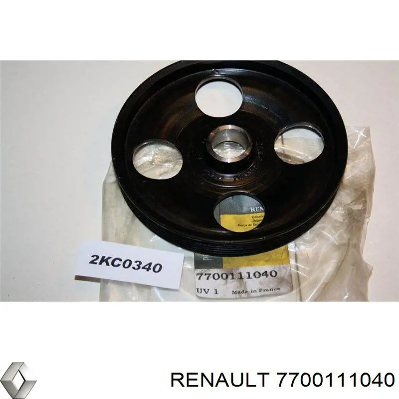 Koło pasowe pompy wspomagania hydraulicznego Renault (RVI) 7700111040 cena, od 45,63 USD