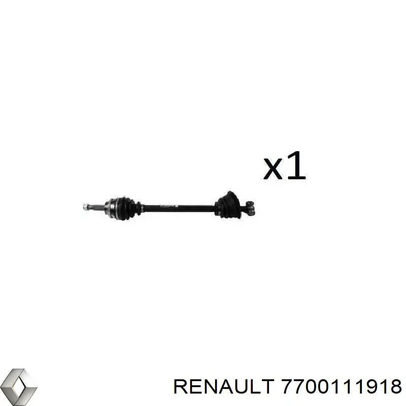 Półoś napędowa przednia prawa Renault (RVI) 7700111918 cena, od 80,02 USD