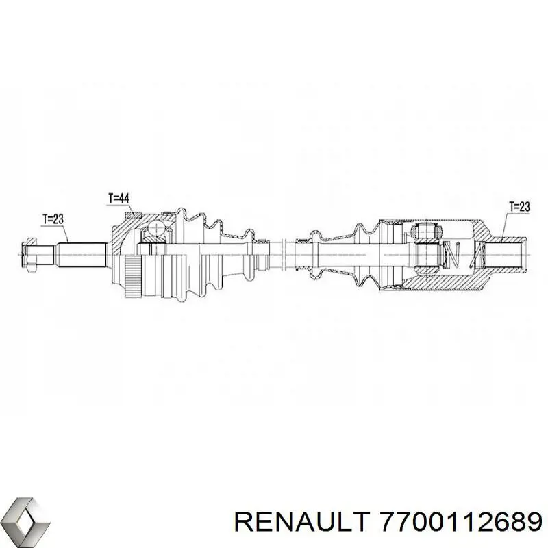 7700112689 Renault (RVI) Półoś napędowa przednia prawa
