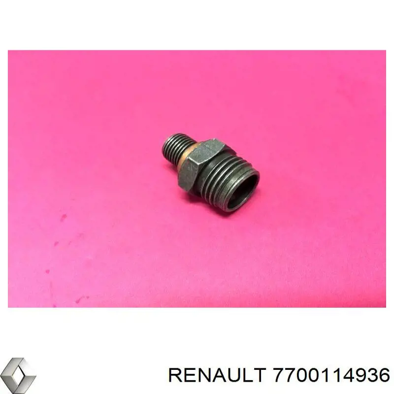 7700114936 Renault (RVI) Wtyczka łącząca rurkę odprowadzającą olej z turbiny z blokiem