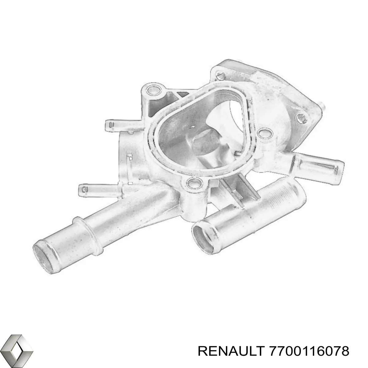 Obudowa termostatu Renault (RVI) 7700116078 cena, od 27,12 USD