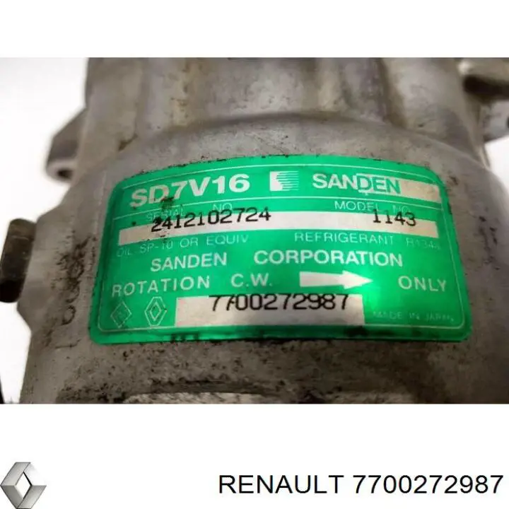 7700272987 Renault (RVI) Sprężarka klimatyzacji