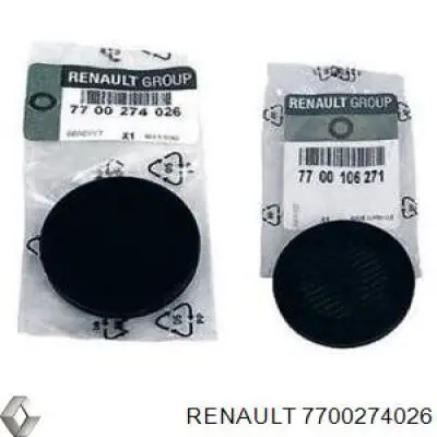 Zaślepka głowicy cylindrów/bloku cylindrów Renault (RVI) 7700274026 cena, od 6,25 USD
