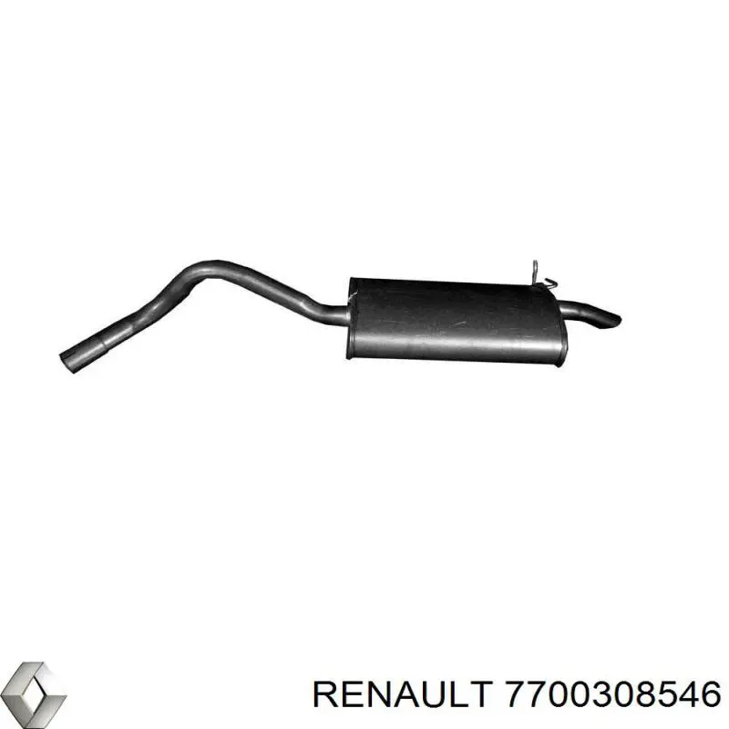 Do koszyka 7700308546 Renault (RVI) Tłumik, tylna część