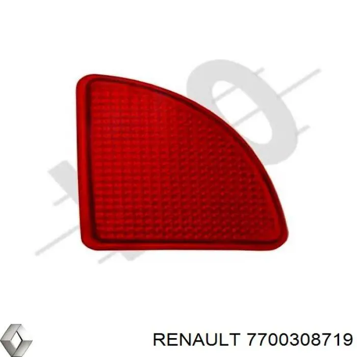 7700308719 Renault (RVI) Lampa odblaskowa zderzaka tylnego lewa