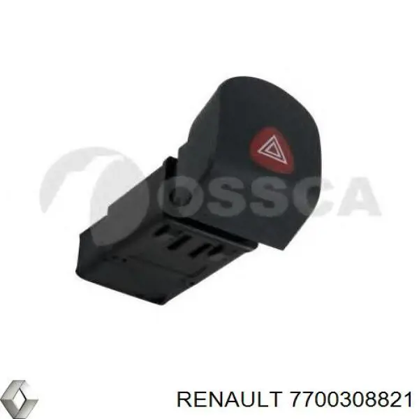 7700308821 Renault (RVI) Przycisk włączania światła awaryjnego