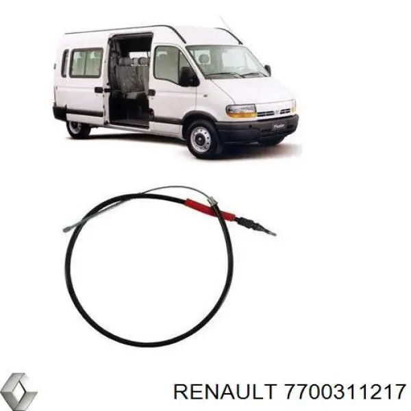 Linka hamulca ręcznego tylna prawa/lewa Renault (RVI) 7700311217 cena, od 16,54 USD