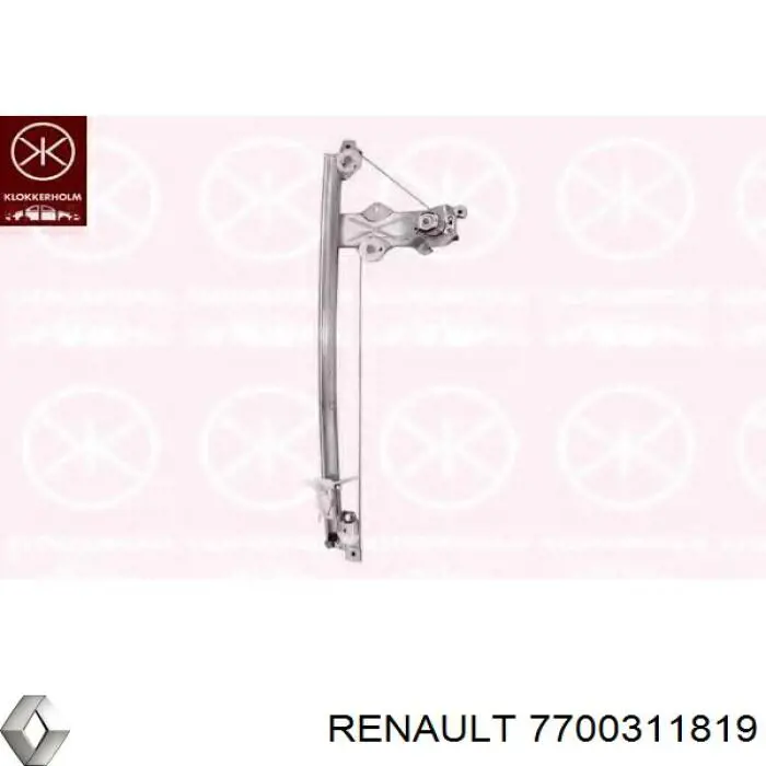 7700311819 Renault (RVI) Mechanizm podnoszenia szyby drzwi przednich prawych