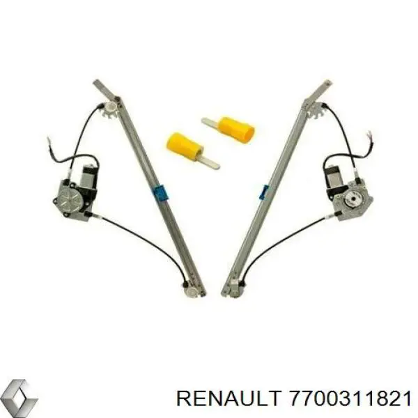 Mechanizm podnoszenia szyby drzwi przednich prawych 7700311821 Renault (RVI)