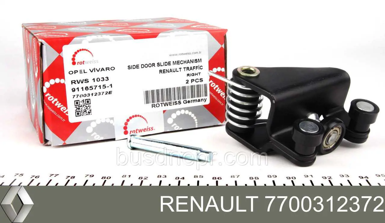 Rolka drzwi bocznych (przesuwnych) prawa środkowa Renault (RVI) 7700312372 cena, od 20,77 USD