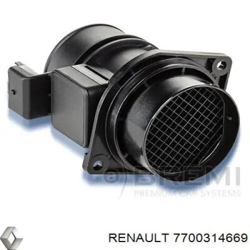 7700314669 Renault (RVI) Czujnik przepływu powietrza, przepływomierz powietrza M.A.F.