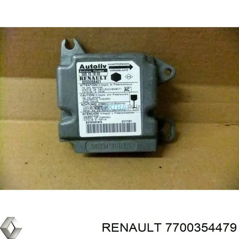 Do koszyka 7700354479 Renault (RVI) Klamka drzwi przednich zewnętrzna prawa