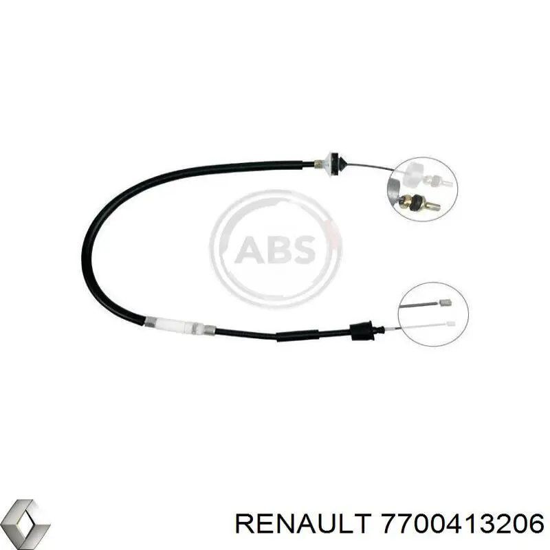 Do koszyka 7700413206 Renault (RVI) Linka sprzęgła