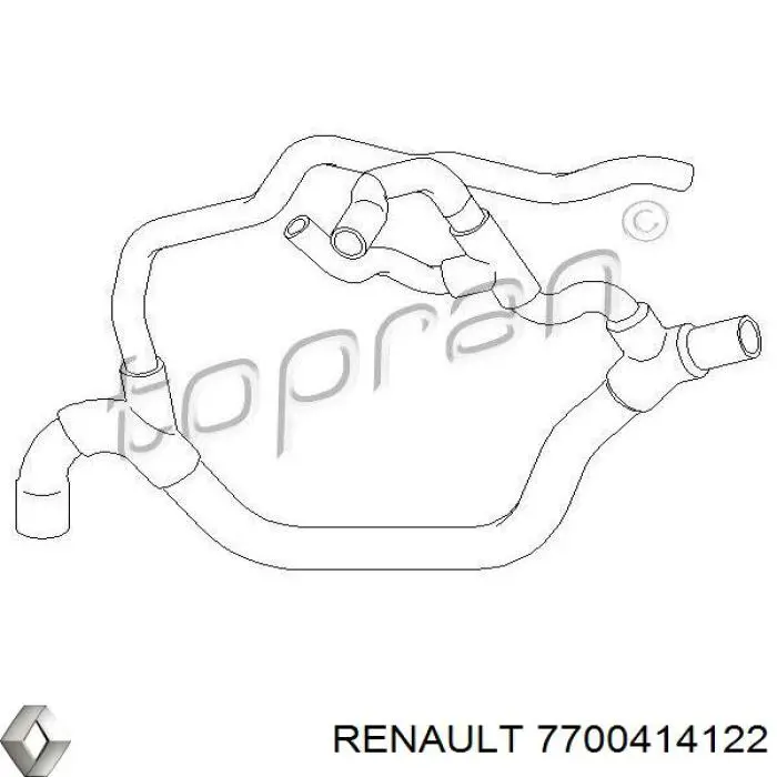 Przewód (króciec) chłodnicy dolny Renault (RVI) 7700414122 cena, od 57,83 USD