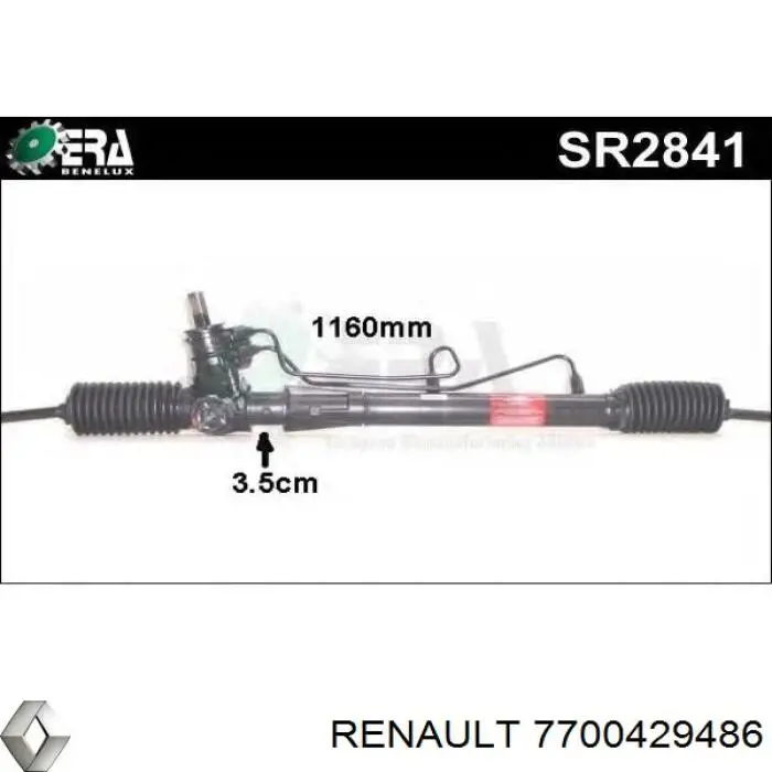 Do koszyka 7700429486 Renault (RVI) Listwa kierownicza (maglownica)