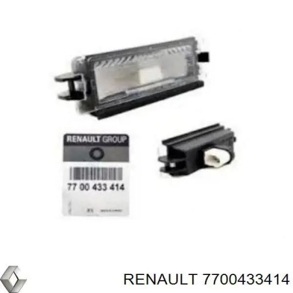 Do koszyka 7700433414 Renault (RVI) Lampa oświetlenia tylnej tablicy rejestracyjnej
