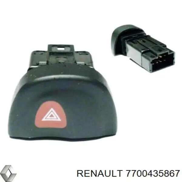 Przycisk włączania światła awaryjnego Renault (RVI) 7700435867 cena, od 18,83 USD