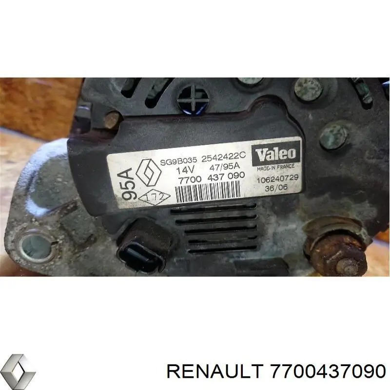 Alternator Renault (RVI) 7700437090 cena, od 73,29 USD