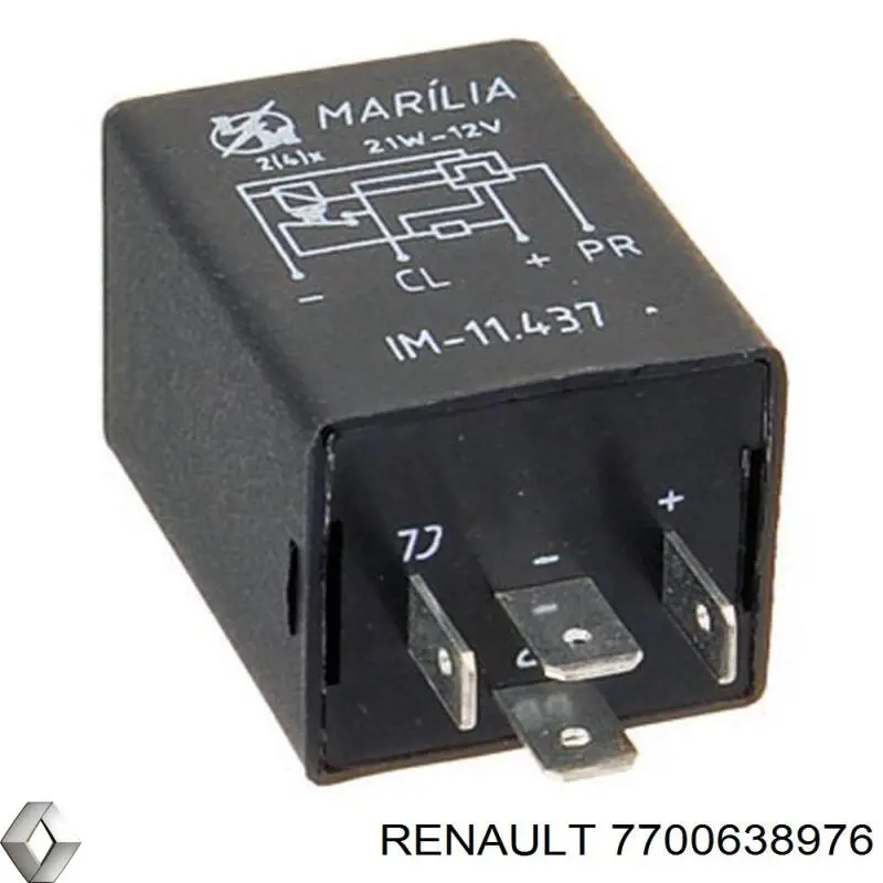 Przekaźnik kierunkowskazów 7700638976 Renault (RVI)